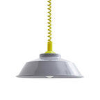 Suspension à disques colorés — D 14.2″ x H 5.1″ / D 36cm x H 13cm / Jaune & Gris