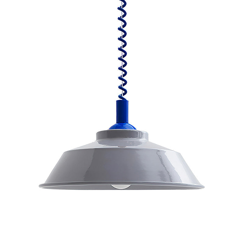 Suspension à disques colorés — D 14.2″ x H 5.1″ / D 36cm x H 13cm / Bleu & Gris