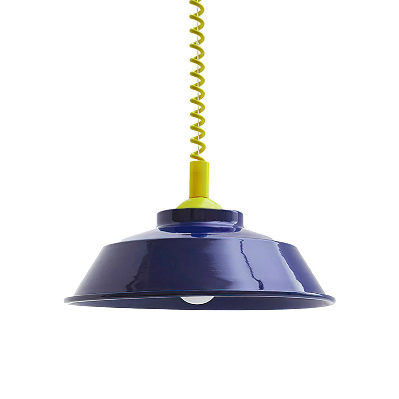 Suspension à disques colorés — D 14.2″ x H 5.1″ / D 36cm x H 13cm / Jaune & Bleu