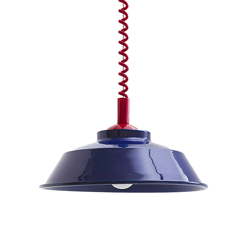 Suspension à disques colorés — D 14.2″ x H 5.1″ / D 36cm x H 13cm / Rouge & Bleu