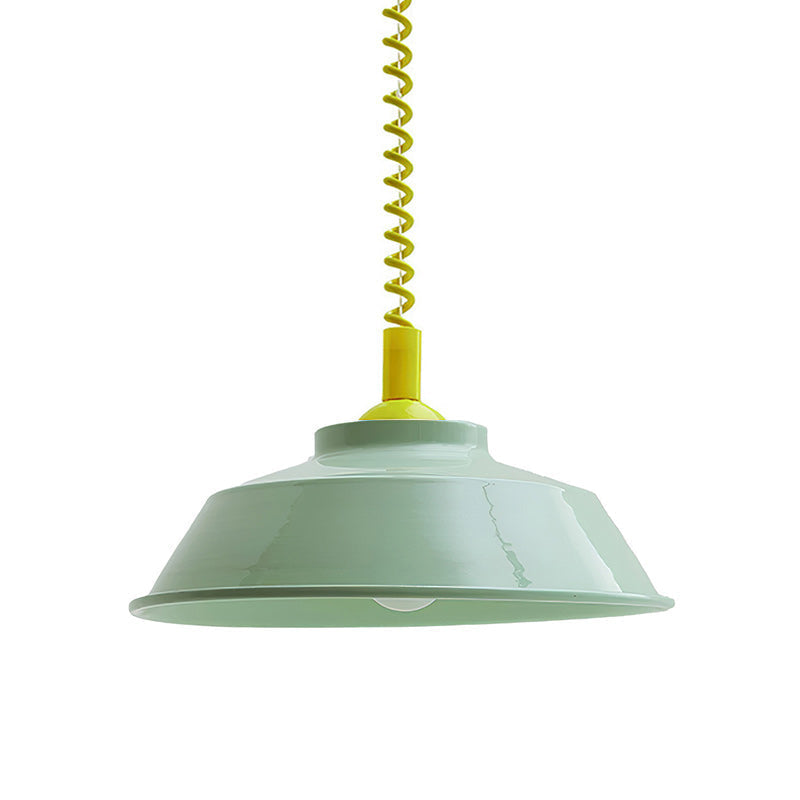 Suspension à disques colorés — D 14.2″ x H 5.1″ / D 36cm x H 13cm / Jaune & Vert Clair