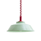 Suspension à disques colorés — D 14.2″ x H 5.1″ / D 36cm x H 13cm / Rouge & Vert Clair