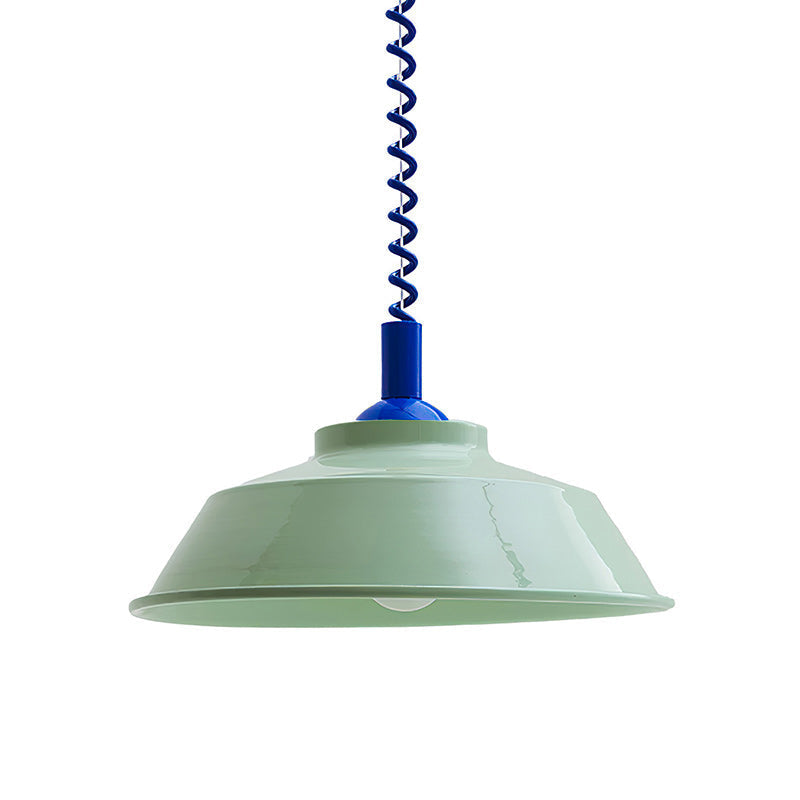 Suspension à disques colorés — D 14.2″ x H 5.1″ / D 36cm x H 13cm / Bleu & Vert Clair
