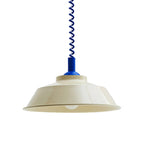 Suspension à disques colorés — D 14.2″ x H 5.1″ / D 36cm x H 13cm / Bleu & Beige