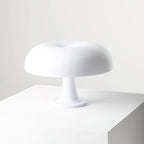 Lampe de table colorée — Forme circulaire — D 12.6″ x H 8.5″ / D 32cm x H 21.5cm / Blanc / Prise EU