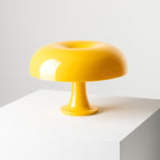 Lampe de table colorée — Forme circulaire — D 12.6″ x H 8.5″ / D 32cm x H 21.5cm / Jaune / Prise EU