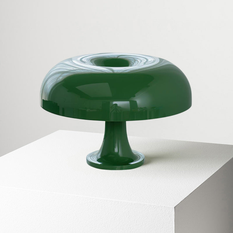 Lampe de table colorée — Forme circulaire — D 12.6″ x H 8.5″ / D 32cm x H 21.5cm / Vert / Prise EU