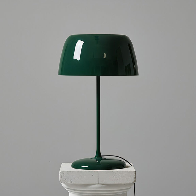 Lampe de table rétro — Abat-jour coloré — D 10.4″ x H 16.1″ / D 26.5cm x H 41cm / Vert / Prise EU
