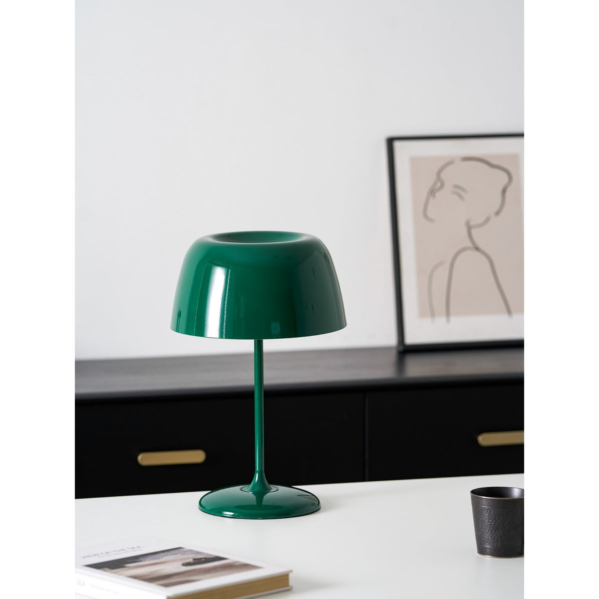 Lampe de table rétro — Abat-jour coloré — vue 1