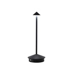 Lampe rechargeable — Ligne élancée — D 4.1″ x H 11.4″ / D 10.5 cm x H 29 cm / Noir / Tactile