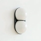 Applique double globe colorée — D 5.9″ x L 3.9″ x H 11″ / D 15cm x L 10cm x H 28cm / Noir & Blanc