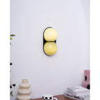 Applique double globe colorée — vue 2