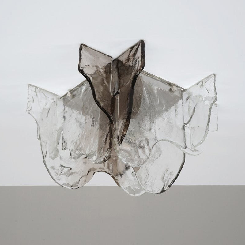 Plafonnier en verre — Ambre ou gris fumé — Gris Fumé