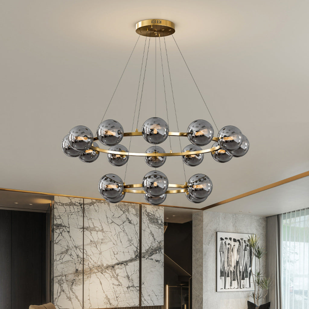 Lustre à globes de verre — vue 1