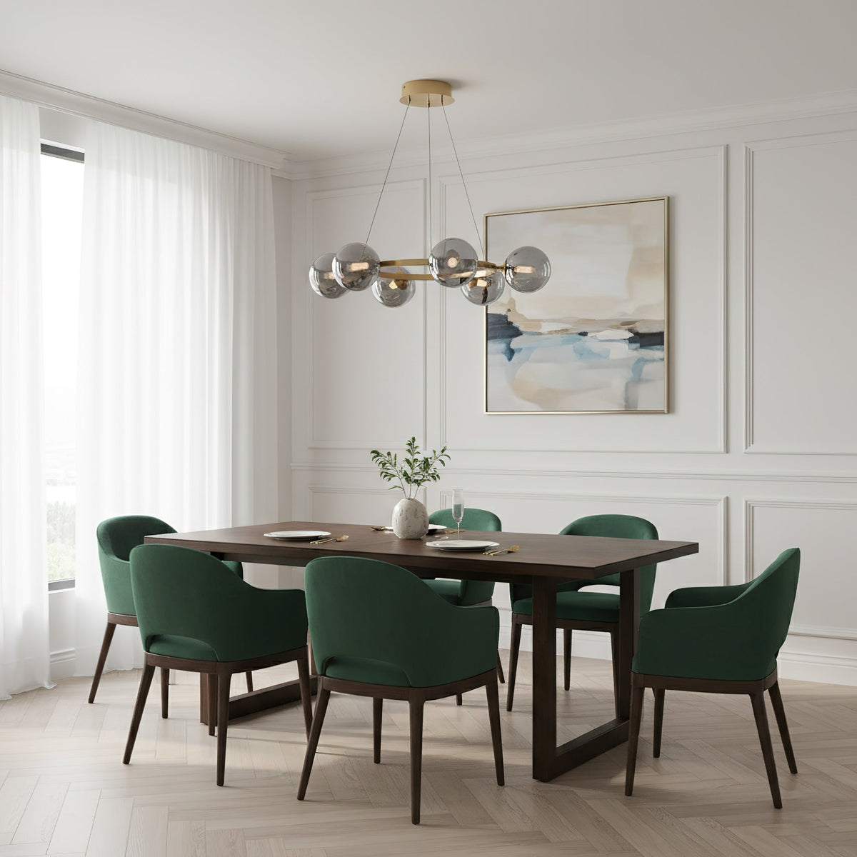 Lustre à globes de verre — vue 3