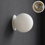 Applique globe en verre — Plusieurs formats — D 5.9″ x H 5.9″ / D 15cm x H 15cm / Or & Verre Givré