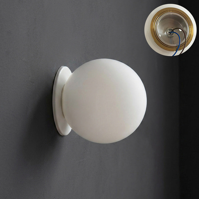 Applique globe en verre — Plusieurs formats — D 5.9″ x H 5.9″ / D 15cm x H 15cm / Or & Verre Givré