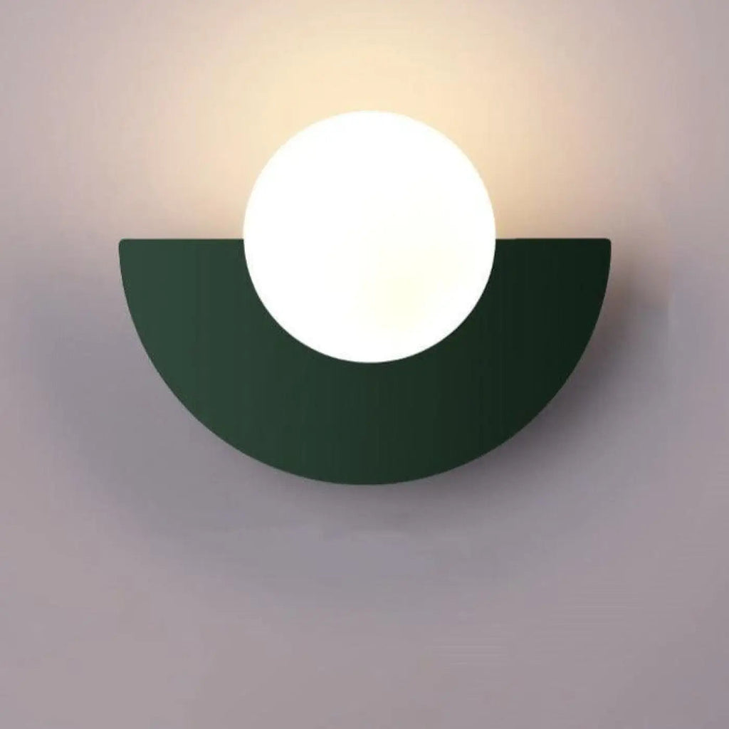 Applique murale demi-cercle colorée — Vert
