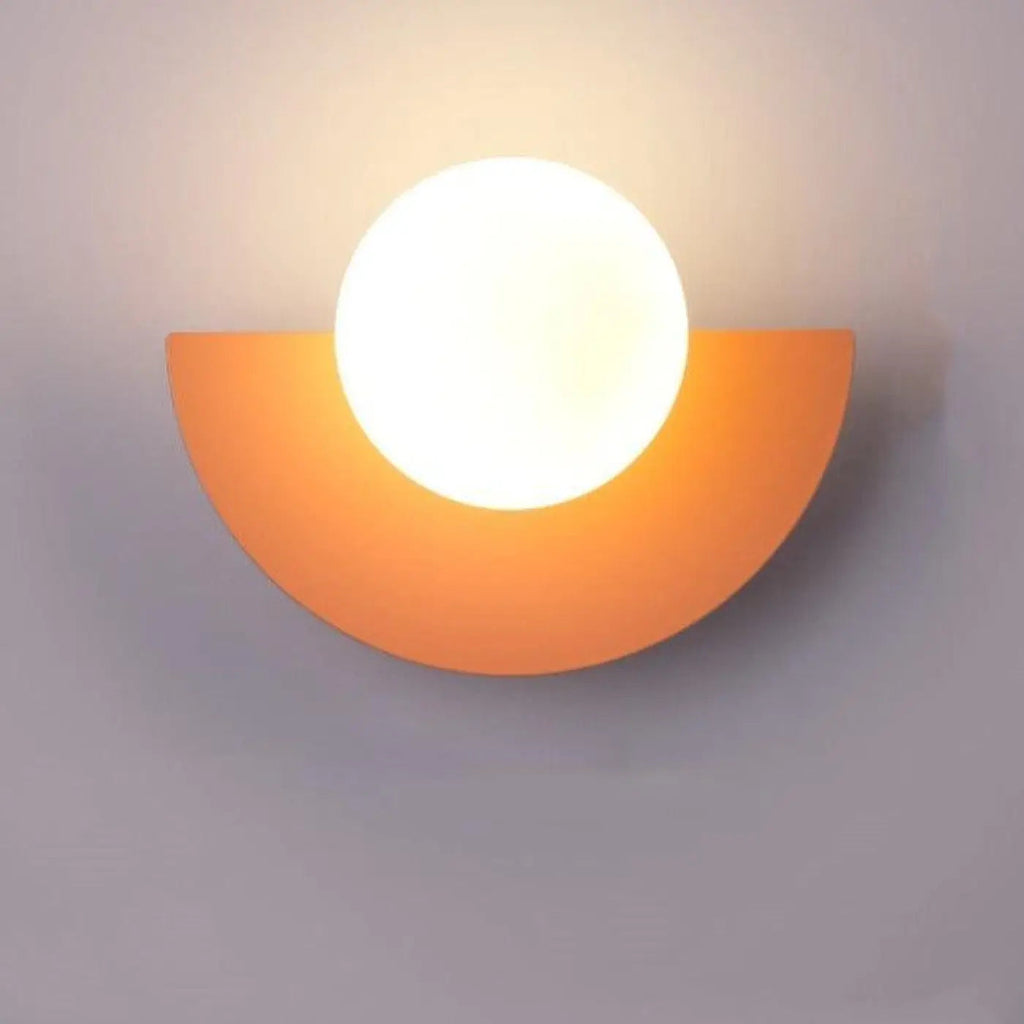Applique murale demi-cercle colorée — Orange
