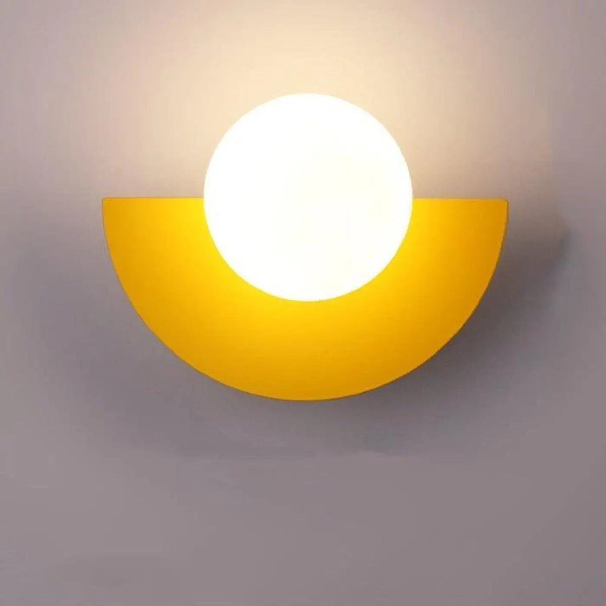 Applique murale demi-cercle colorée — JAUNE