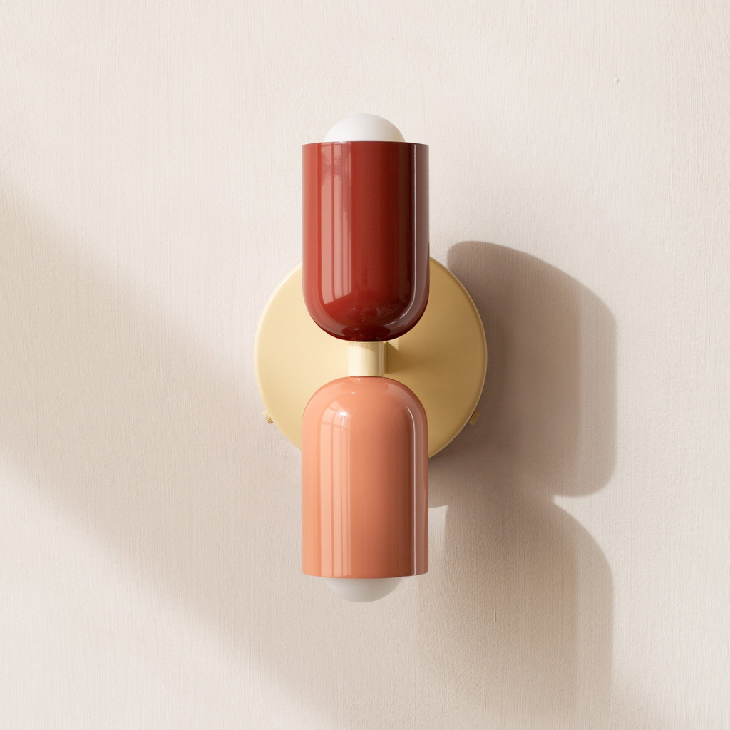 Applique cylindrique — Palette de couleurs — Rouge / Saumon / Beige