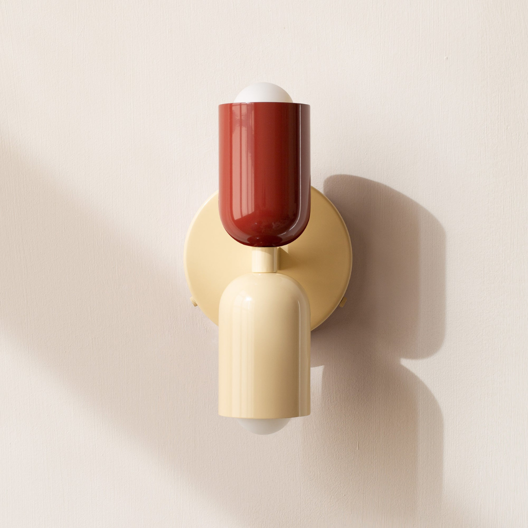 Applique cylindrique — Palette de couleurs — Rouge / Blanc / Beige