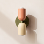 Applique cylindrique — Palette de couleurs — Saumon / Blanc / Vert