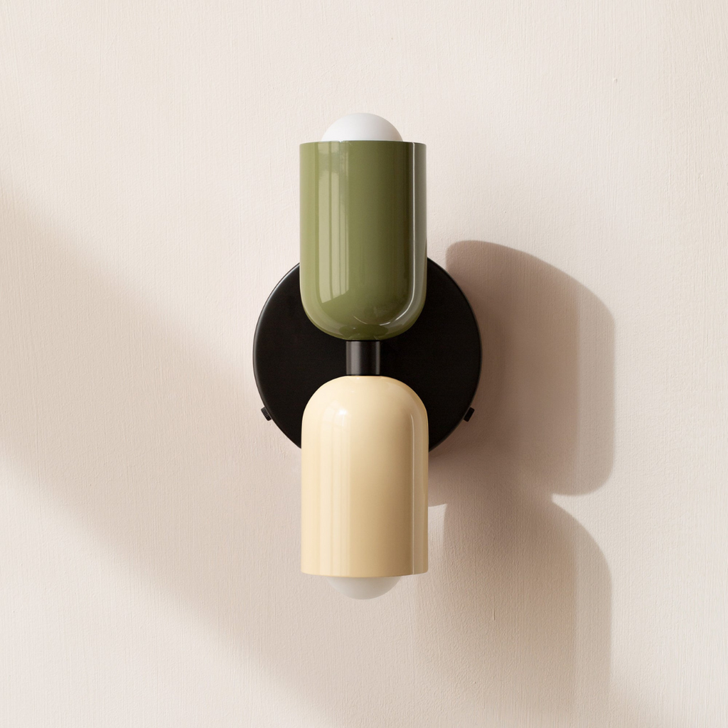 Applique cylindrique — Palette de couleurs — Vert / Blanc / Noir