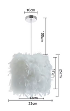 Suspension blanche à plumes — 23 ou 45 cm