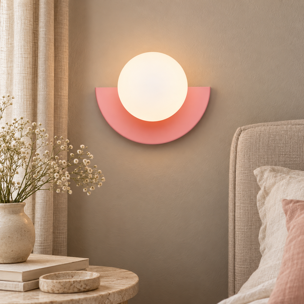 Cléovina | Applique Murale Moderne – Style Coloré et Ambiance Raffinée — rose — mise en scène générée 5