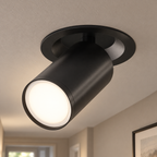 Sélène | Spot orientable semi-encastré — noir — mise en scène générée 3