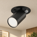 Sélène | Spot orientable semi-encastré — noir — mise en scène générée 5