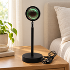 Crépusia | Lampe coucher de soleil LED — lumière douce et atmosphère chaleureuse — mise en scène générée 1 — lampe éteinte