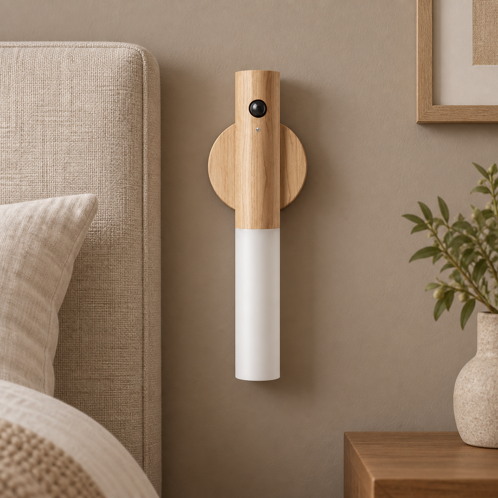 Applique Murale Magnétique LED Rechargeable — Clair — lampe éteinte — mise en scène générée 3