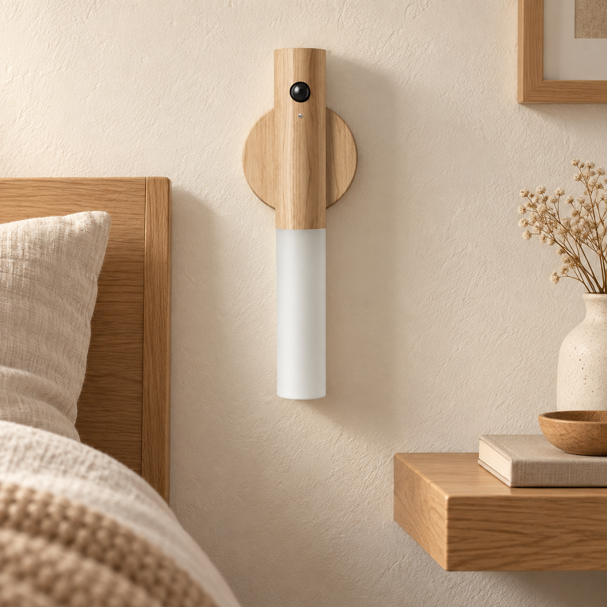 Applique Murale Magnétique LED Rechargeable — Clair — lampe éteinte — mise en scène générée 1