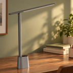 Axis | Lampe de bureau LED pliable — mise en scène générée 2 — gris