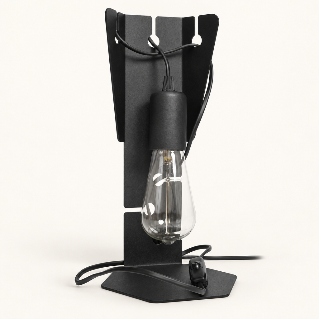 Lampe de bureau ARBY noire, vue de face