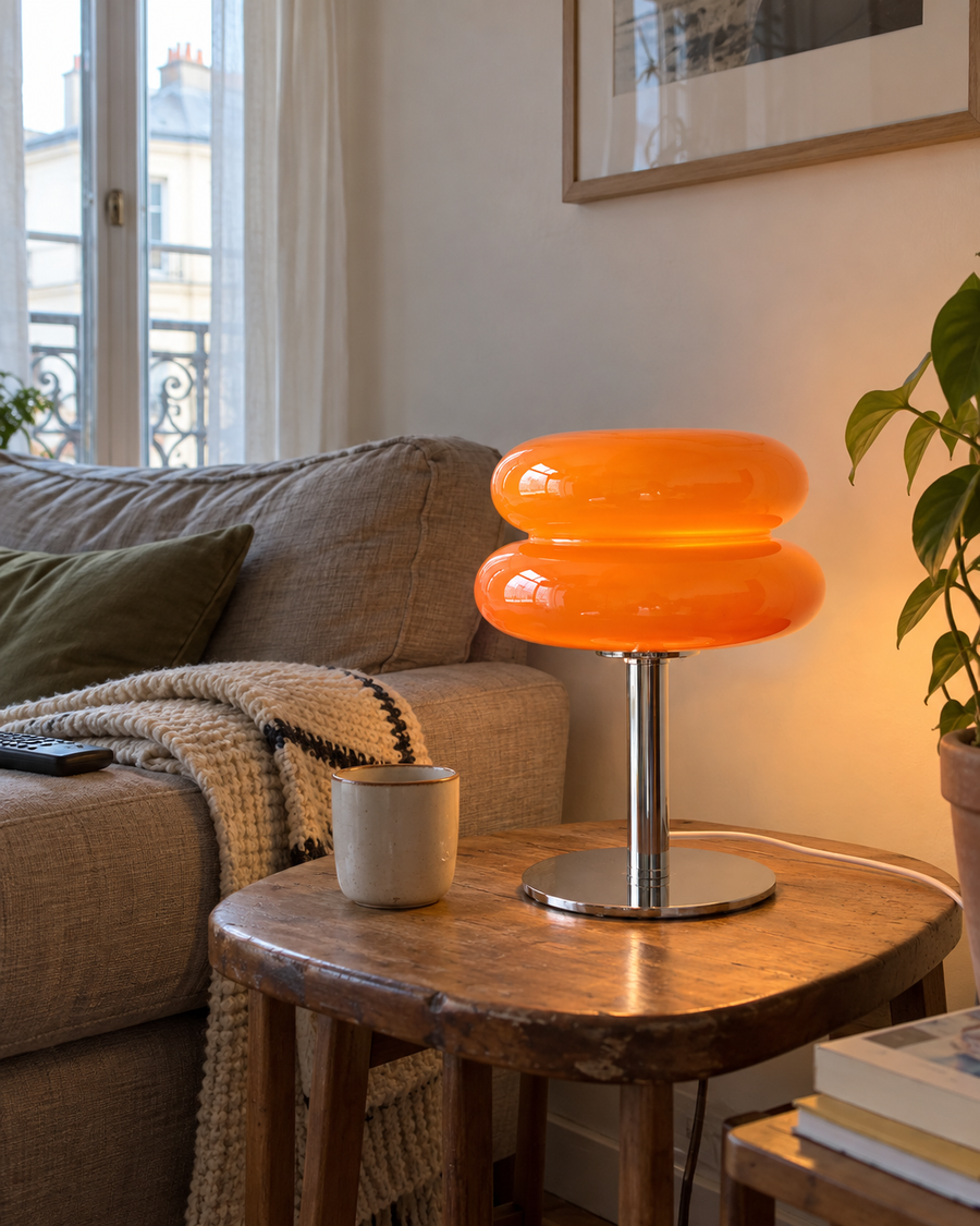 Mise en scène illustrative d’un luminaire.