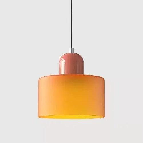 Suspension cylindrique — Orange / Corail.