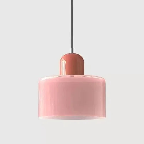 Suspension cylindrique — Rose / Corail.