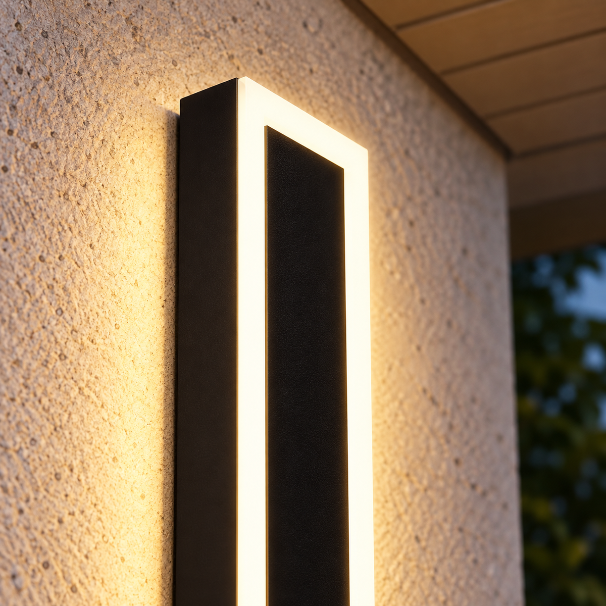 exterieur vertical — noir et bord lumineux blanc, vue illustrative 2