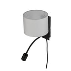Lindby applique murale Florens, noir, lampe de lecture LED, 23,5 cm — vue de trois quarts en plongée — photo fabricant