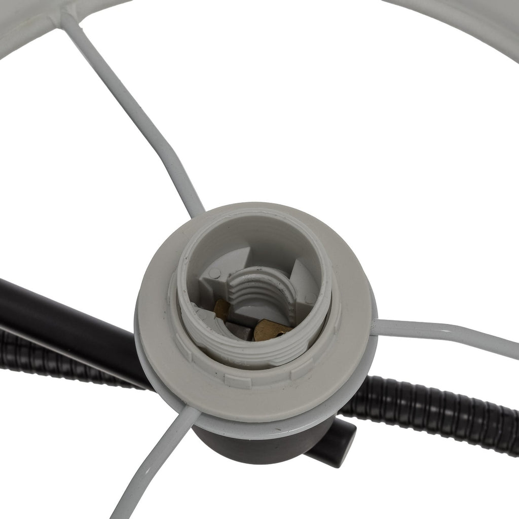 Lindby applique murale Florens, noir, lampe de lecture LED, 23,5 cm — douille vue de dessus — photo fabricant