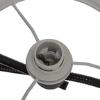 Lindby applique murale Florens, noir, lampe de lecture LED, 23,5 cm — douille vue de dessus — photo fabricant