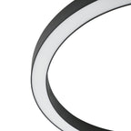 Plafonnier LED Lucande Neor, noir, Ø 60 cm, CCT, à intensité variable — détail du diffuseur — photo fabricant