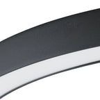 Plafonnier LED Lucande Neor, noir, Ø 60 cm, CCT, à intensité variable — profil du cadre — photo fabricant