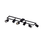 Spot pour plafond Lindby Bravius, noir, à 6 lampes, fer — vue générale — photo fabricant
