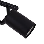 Spot pour plafond Lindby Bravius, noir, à 6 lampes, fer — profil d’un spot — photo fabricant