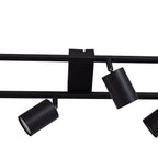 Spot pour plafond Lindby Bravius, noir, à 6 lampes, fer — vue des articulations — photo fabricant