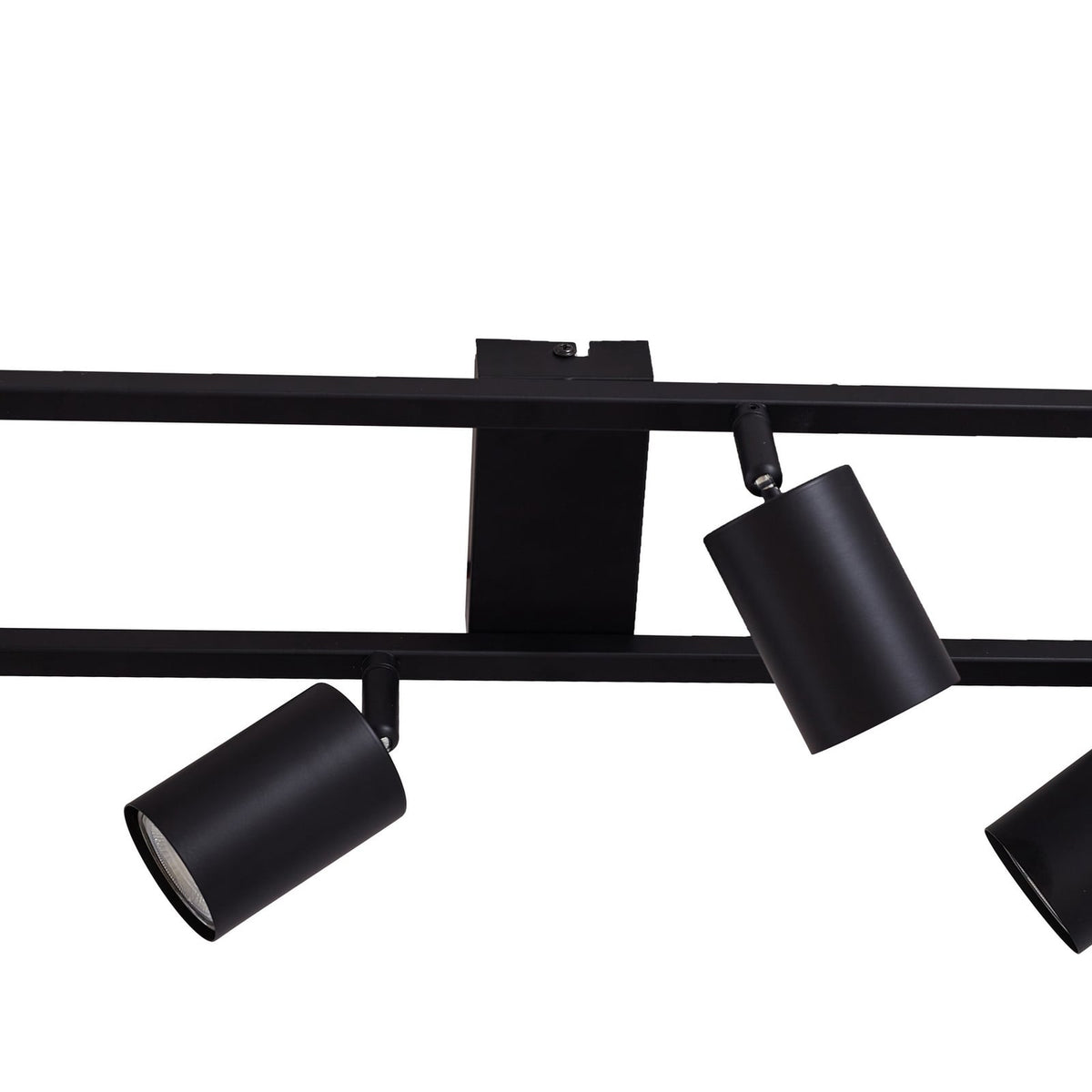 Spot pour plafond Lindby Bravius, noir, à 6 lampes, fer — vue des articulations — photo fabricant
